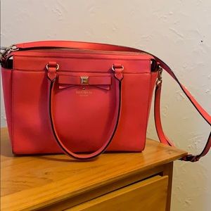 Kate Spade hot pink bowler bag